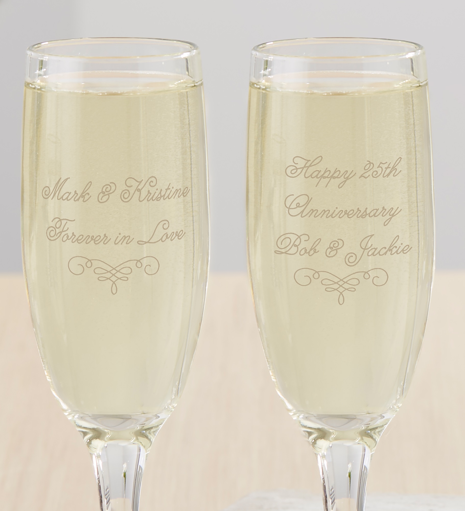 Write Your Own Personalized Stemmed Champagne Flute